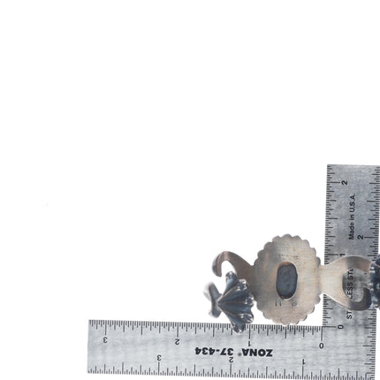 6.5" Harrison Bitsui Navajo sterling silver cast cuff bracelet with turquoise