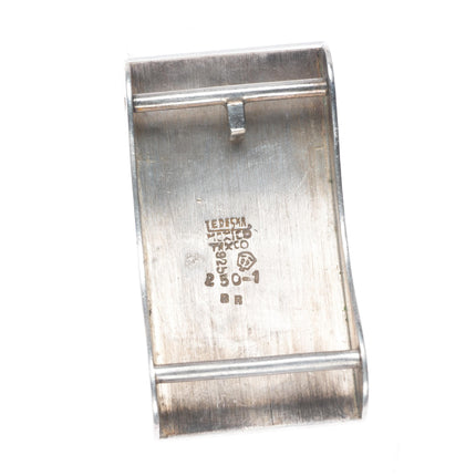 small Enrique Ledesma Taxco Modernist blue tiger's eye belt buckle #2