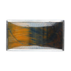 small Enrique Ledesma Taxco Modernist blue tiger's eye belt buckle #2