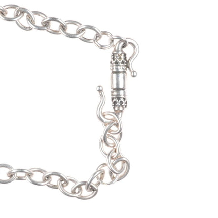 Larry Martinez Chavez/El Tom Navajo sterling silver boulder turquoise necklace