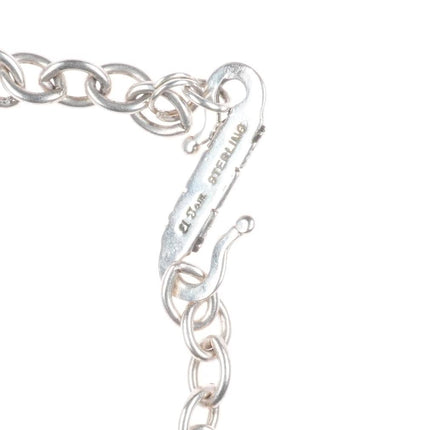 Larry Martinez Chavez/El Tom Navajo sterling silver boulder turquoise necklace