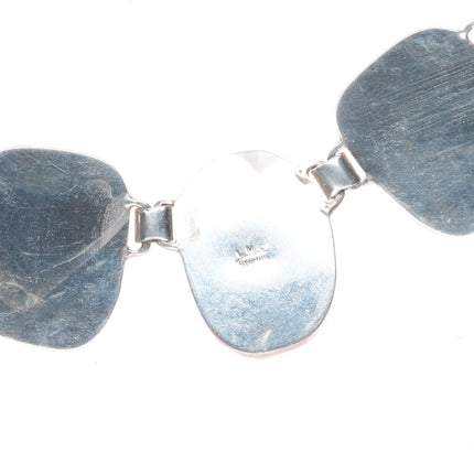 Larry Martinez Chavez/El Tom Navajo sterling silver boulder turquoise necklace