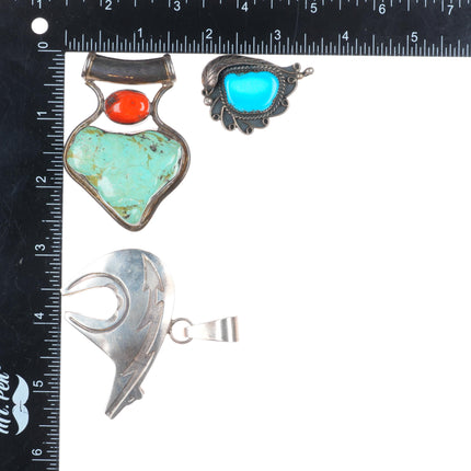 Vintage Navajo/southwestern sterling silver pendant collection lot turquoise