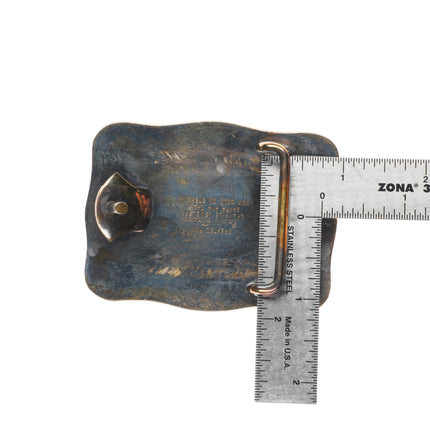 Vintage Sterling silver Eddie Bauer Crumrine gold plated deer belt buckle