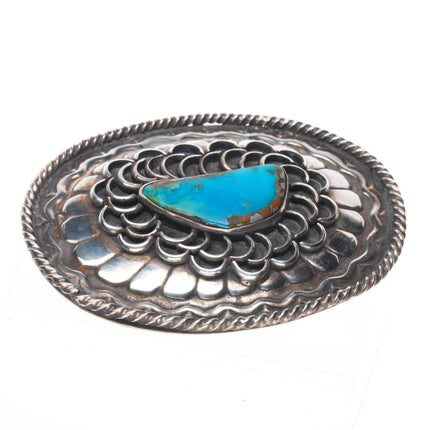 50's-60's Navajo/southwestern sterling silver belt buckle with turquoise