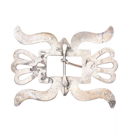 c40's-50's Navajo  Tufa cast sterling silver Ketoh form concho belt buckle