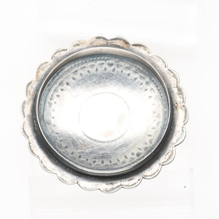 Gary Reeves Navajo intricately stamped sterling silver round box nice turquoise