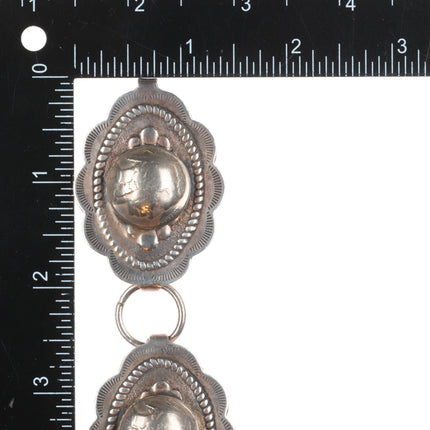 32.5" Vintage southwestern sterling silver buffalo nickels link concho belt