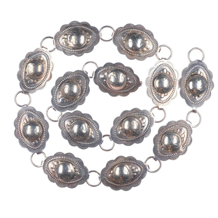 32.5" Vintage southwestern sterling silver buffalo nickels link concho belt