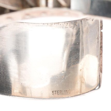 6.4" Brenna Klassen-Glanzer Machine Age modernist sterling silver cuff bracelet
