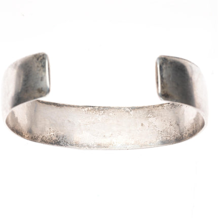 6.7" Vintage Navajo sterling silver hand stamped  sterling silver cuff bracelet