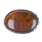 Fritson Toledo Navajo Petrified Wood Agate/jasper sterling silver belt buckle