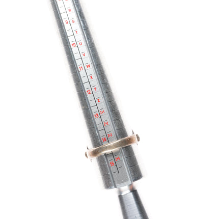 sz14.5 Herbert Joe Navajo sterling silver turquoise channel inlay long face ring