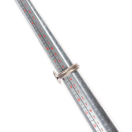 sz8 JJ Vintage Navajo sterling silver ceremonial Kingman turquoise ring