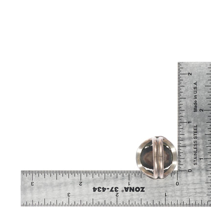 sz8 JJ Vintage Navajo sterling silver ceremonial Kingman turquoise ring