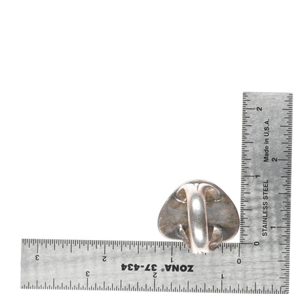 sz10.5 50's-60's Vintage Navajo modernist sterling silver turquoise ring