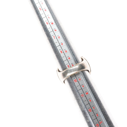 sz9.5 Big Vintage Simplicio Zuni sterling silver double turquoise ring