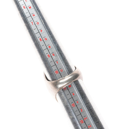 sz11 Huge Vintage red spiderweb turquoise Navajo sterling silver ring