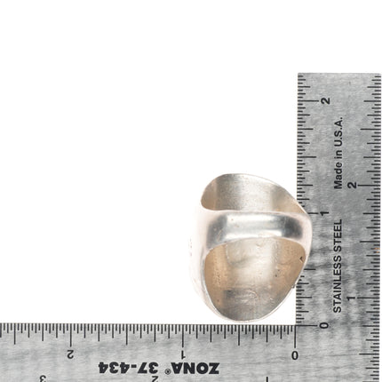 sz11.5 Big Navajo Vintage pyrite turquoise sterling silver men's ring