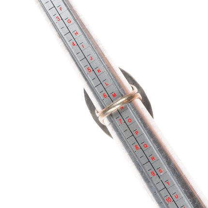 sz6.5 Vintage Navajo sterling silver shadowbox ring with turquoise