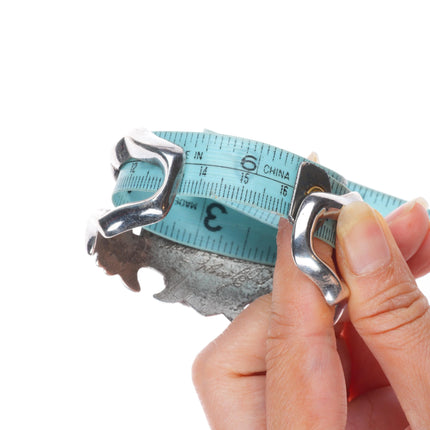 6.3" Aaron Chischiligi Navajo tufa cast sterling silver turquoise cuff bracelet