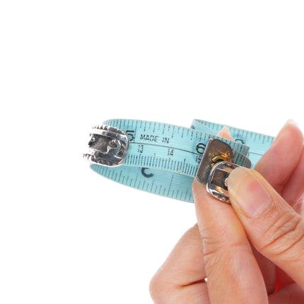 6" Vintage Zuni sterling silver flush channel inlay turquoise row cuff bracelet