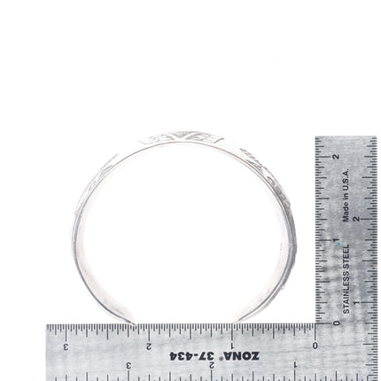 7" Rick Booth Tlingit sterling silver hand carved eagle cuff bracelet