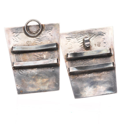 Watson Honanie Hopi 14k gold overlay on sterling silver 3pc belt buckle set