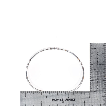 6.75" Vintage Navajo sterling silver hand chiseled cuff bracelet