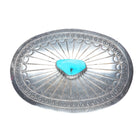 Wilson Padilla Navajo sterling silver turquoise vintage belt buckle