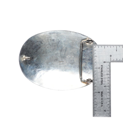 Wilson Padilla Navajo sterling silver turquoise vintage belt buckle