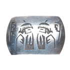 Vintage Southwestern Hopi overlay Style sterling silver belt buckle