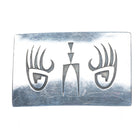 Willie Yazzie Sr, Navajo vintage sterling silver bear paw belt buckle