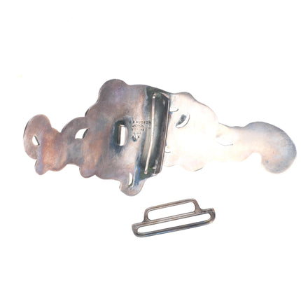 Shiebler 14k gold/Sterling silver Art Nouveau woman 2pc belt buckle set