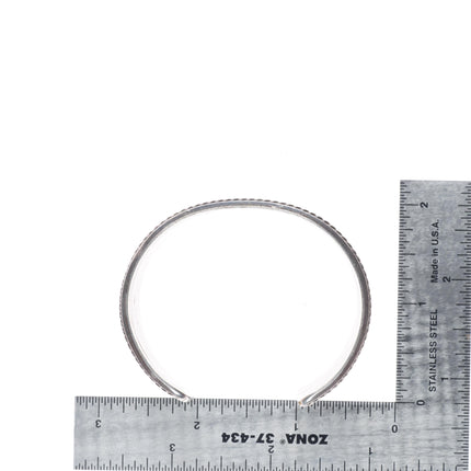 6.5" Vintage Navajo sterling silver twisted wire wide band cuff bracelet