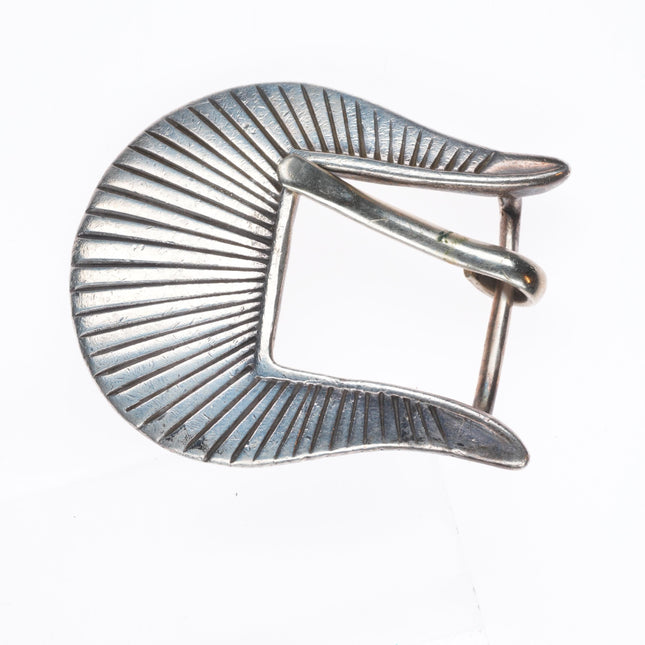 Vintage southwestern sterling silver 3/4" ranger belt buckle set