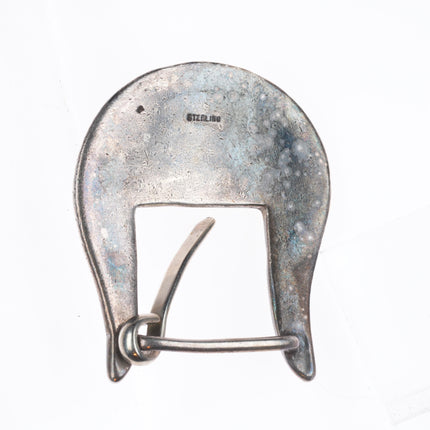 Vintage southwestern sterling silver 3/4" ranger belt buckle set