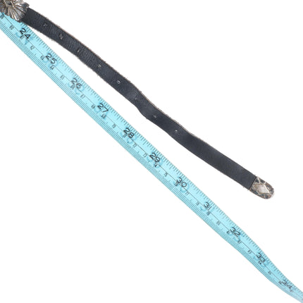 32" Vintage slim Navajo sterling silver hatband/concho belt