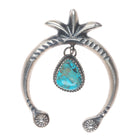 Mary Cayatineto Navajo sterling silver Naja pendant with turquoise