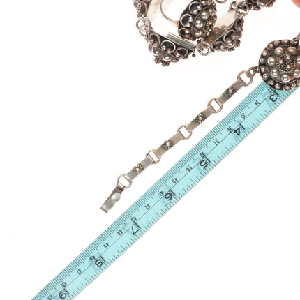 Carmen Beckmann mid century Modernist sterling silver necklace, bracelet, ring