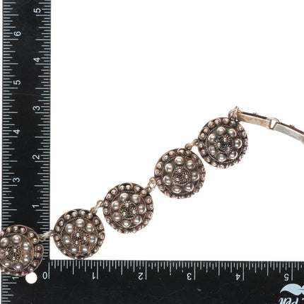 Carmen Beckmann mid century Modernist sterling silver necklace, bracelet, ring