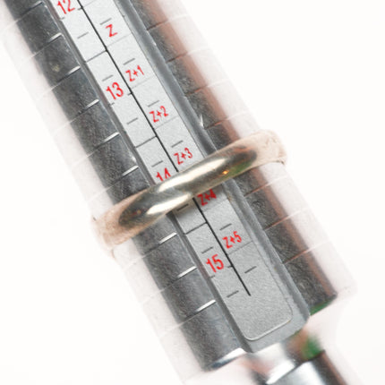 sz14.25 Vintage Navajo sterling silver square turquoise ring