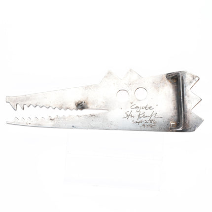 Stuart Kraft Dallas Texas sterling silver wild beast modernist belt buckle