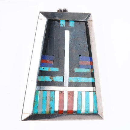 Stephanie Medina Santo Domingo sterling silver multi-stone inlay pendant