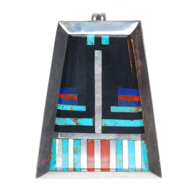 Stephanie Medina Santo Domingo sterling silver multi-stone inlay pendant