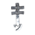 Vintage Navajo sterling silver Isleta cross pendant hand stamped
