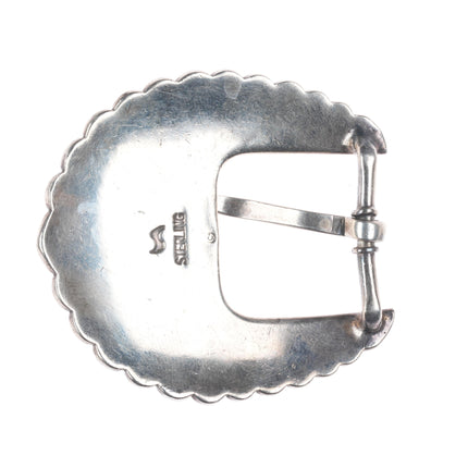 Vintage southwestern/Native American sterling silver onyx ranger belt buckle set