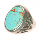 sz8.75 Vintage Bell Trading Post sterling silver turquoise Navajo stamped ring
