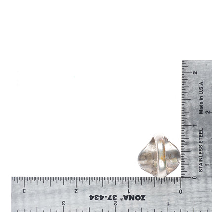 sz7 Horace Iule (1901-1978) Zuni sterling silver turquoise/coral ring