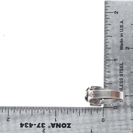 sz6.5 30's-40's Navajo Thunderbird sterling silver Blue Gem turquoise ring